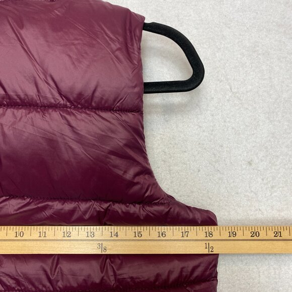 Old Navy Puffer Vest Womens S Wine Full Zip Windbreaker Jacket NWT - Picture 6 of 7